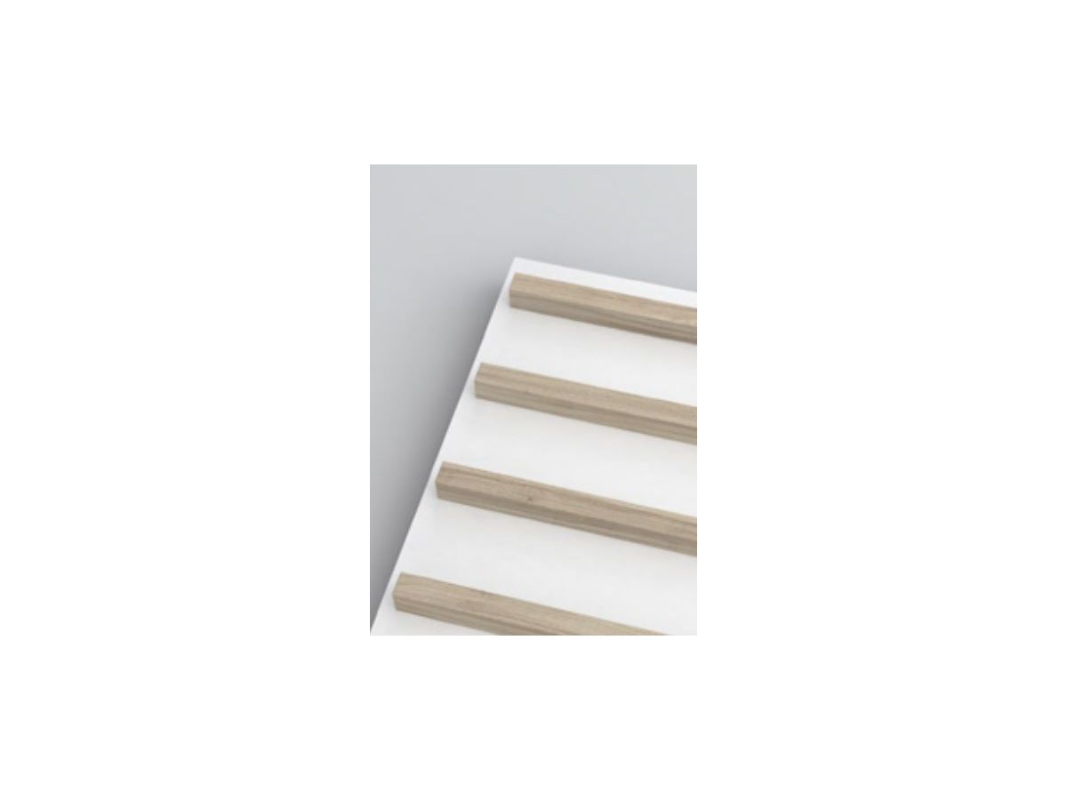 MICROBAFFLE acoustic wall - fiber white - 60x120cm 1-point suspension + wood