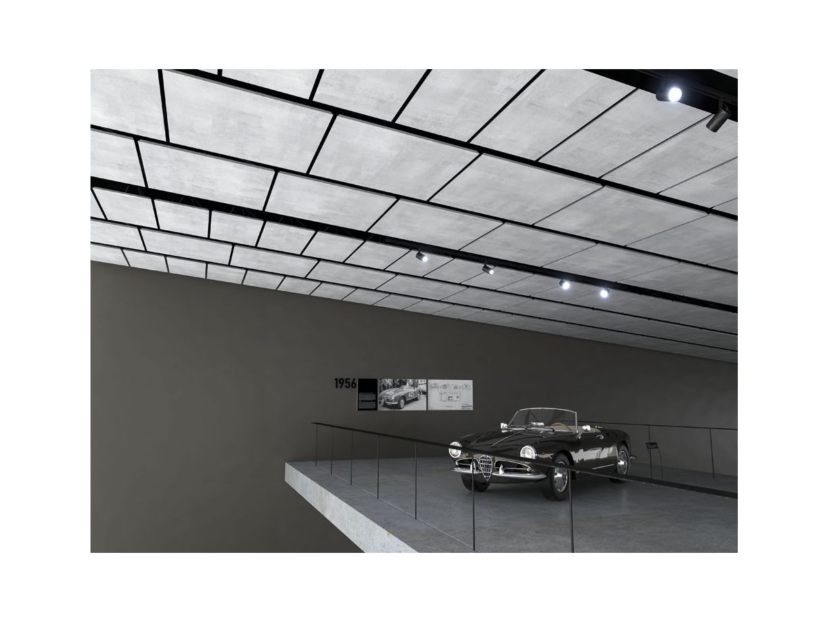 SURFACE acoustic wall - fiber black - 104x120cm 1-point suspension