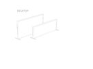 AREA acoustic wall - fiber black - 170x120cm Desktop Rahmen white