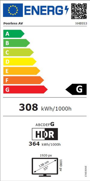 Energy label KOP2555-XHB-EUK