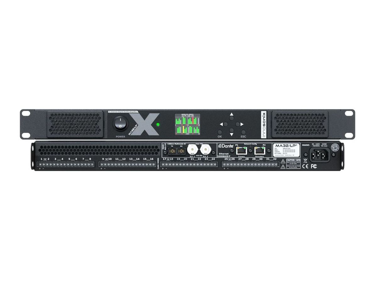 MA32/LP2 - Amplifier, DSP, 32x50Watt, Dante Interfa